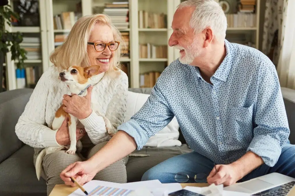 senior couple looking for a home inspector in the DMV before buying a home